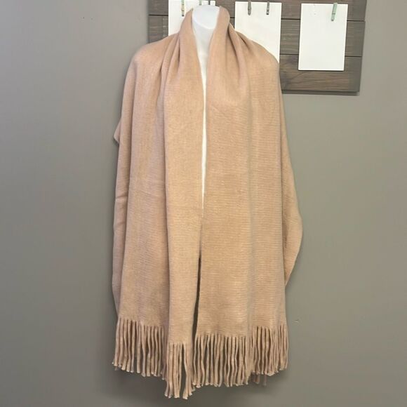 Steve Madden Blush Acrylic Long Wide Fashion Winter Scarf Tassels 83”, 22” OSFM - Picture 1 of 7